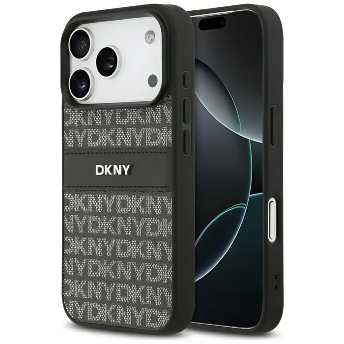 Кейс DKNY за iPhone 17 Pro с повтарящ се текстурен мотив