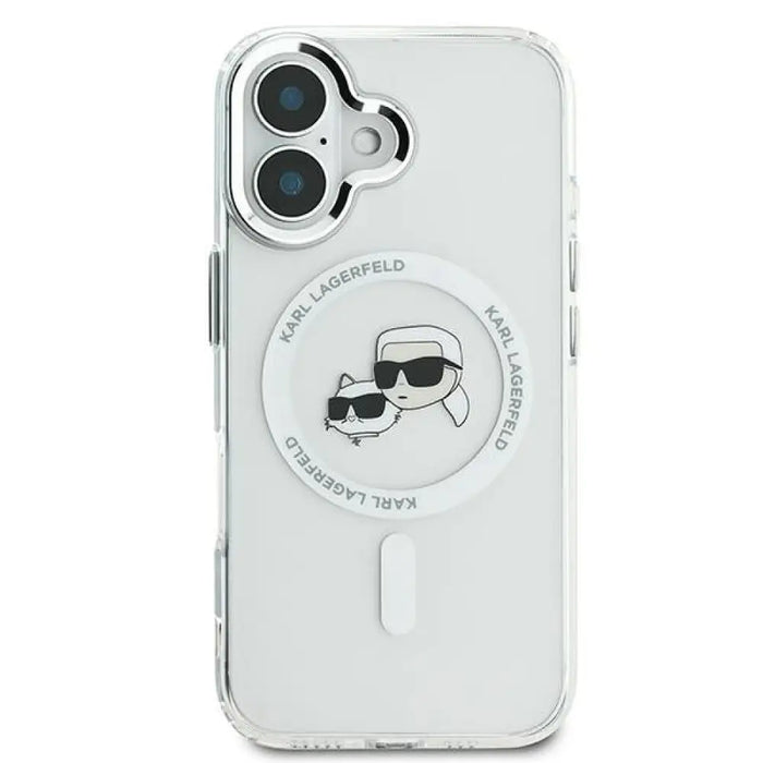 Кейс Karl Lagerfeld IML Metal Karl&Choupette Head MagSafe