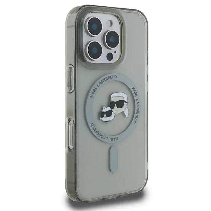 Кейс Karl Lagerfeld IML Metal Karl&Choupette Head MagSafe