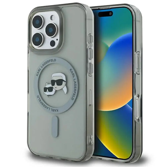 Кейс Karl Lagerfeld IML Metal Karl&Choupette Head MagSafe