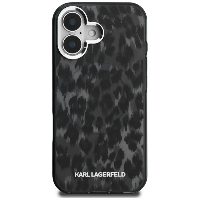 Кейс Karl Lagerfeld IML с леопардов мотив MagSafe за iPhone