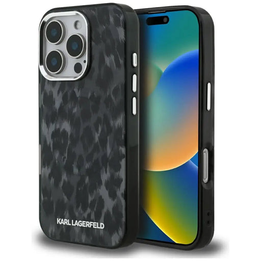 Кейс Karl Lagerfeld IML с леопардов мотив MagSafe за iPhone