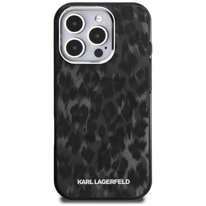 Кейс Karl Lagerfeld IML с леопардов мотив MagSafe за iPhone