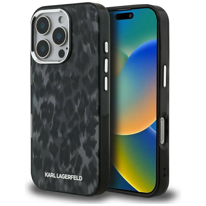 Кейс Karl Lagerfeld IML с леопардов мотив MagSafe за iPhone