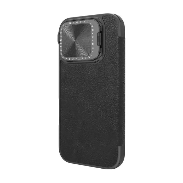 Кейс Nillkin Qin Prop Leather за iPhone 16 черен