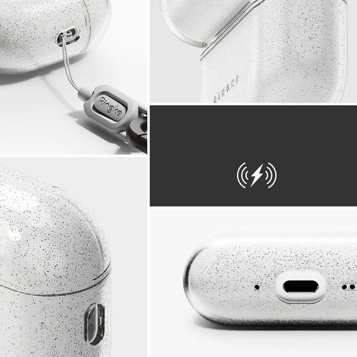 Кейс Ringke Air за AirPods Pro 3 - прозрачен брокат