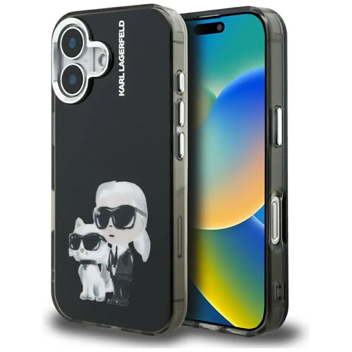 Кейс за iPhone 16 с акварелни мотиви Karl Lagerfeld IML