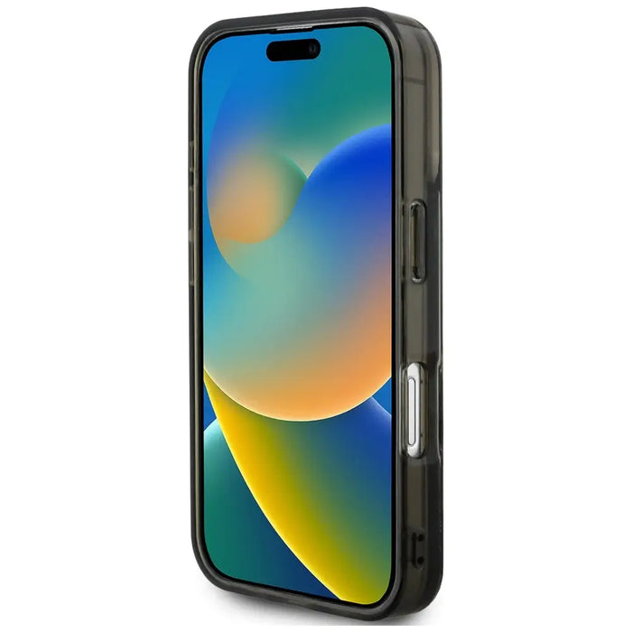 Кейс за iPhone 16 с течен блясък и лого на Karl Lagerfeld