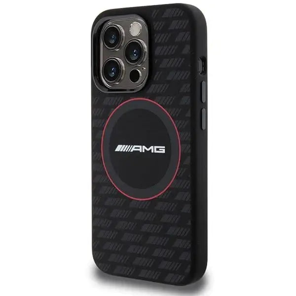 Кейс AMG Silicone Carbon Pattern MagSafe за iPhone 15