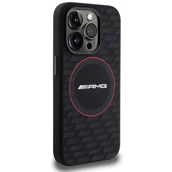 Кейс AMG Silicone Carbon Pattern MagSafe за iPhone 15