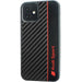 Кейс Audi Carbon Fiber Stripe за iPhone 12/12 Pro 6.1 черен