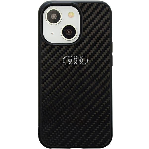 Кейс Audi Carbon Fiber за iPhone 14 6.1 черен / черен твърд