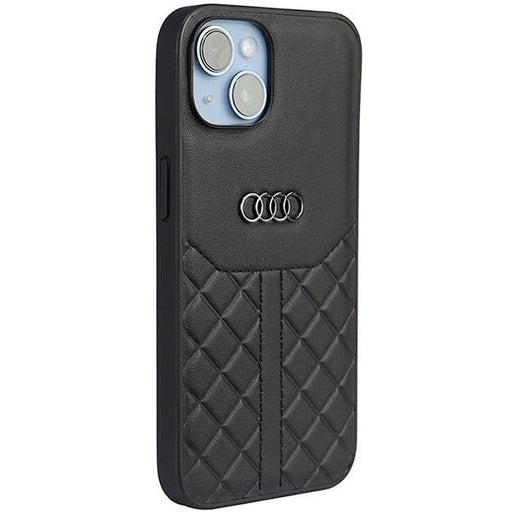 Кейс Audi Genuine Leather за iPhone 14 6.1 черен / черен