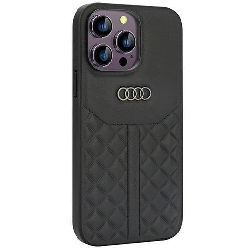 Кейс Audi Genuine Leather за iPhone 14 Pro Max 6.7 черен