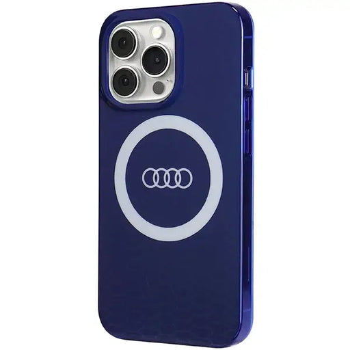 Кейс Audi IML Big Logo MagSafe за iPhone 13 Pro / син