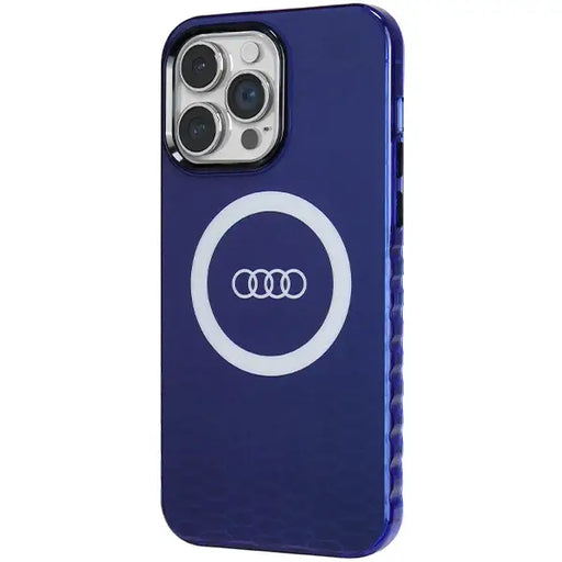 Кейс Audi IML Big Logo MagSafe за iPhone 14 Pro Max син