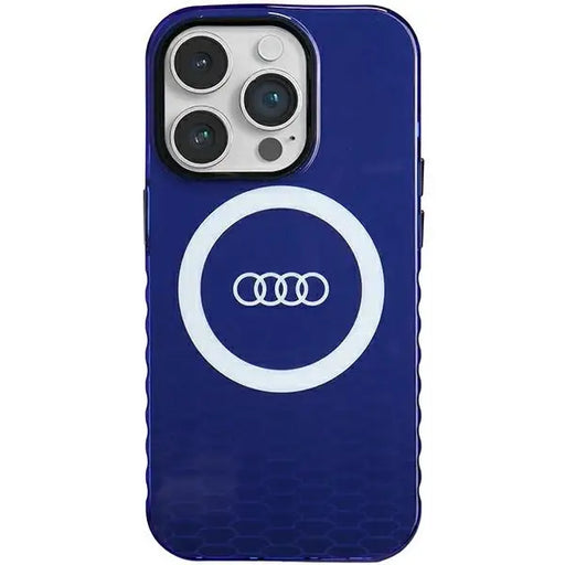 Кейс Audi IML Big Logo MagSafe за iPhone 14 Pro син