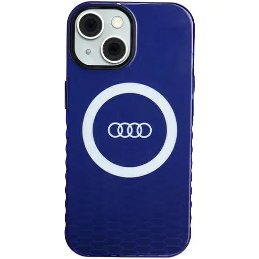 Кейс Audi IML Big Logo MagSafe за iPhone 15 / 14 13 син