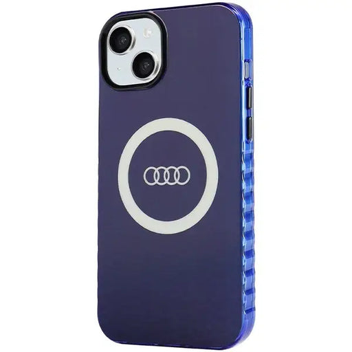 Кейс Audi IML Big Logo MagSafe за iPhone 15 Plus / 14 син