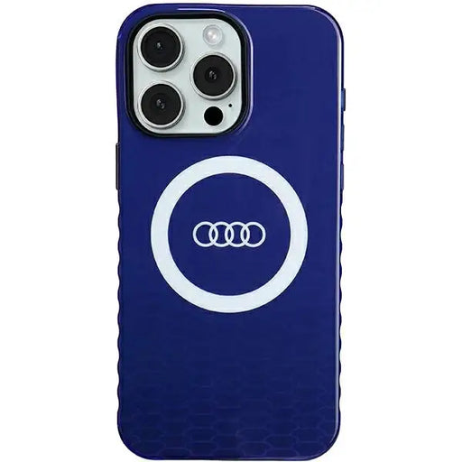 Кейс Audi IML Big Logo MagSafe за iPhone 15 Pro Max син