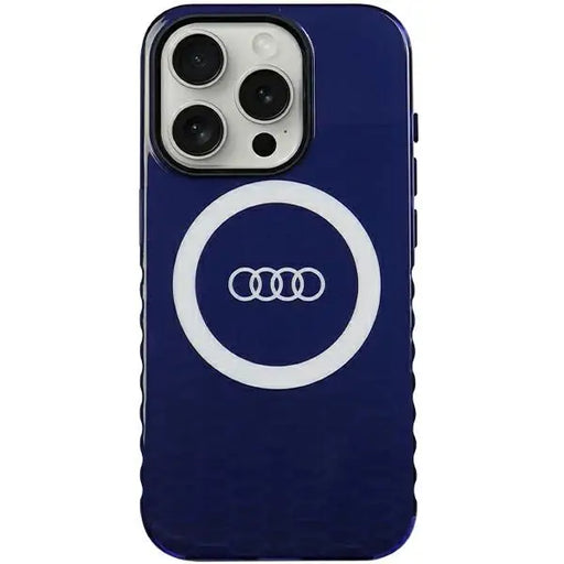 Кейс Audi IML Big Logo MagSafe за iPhone 15 Pro син