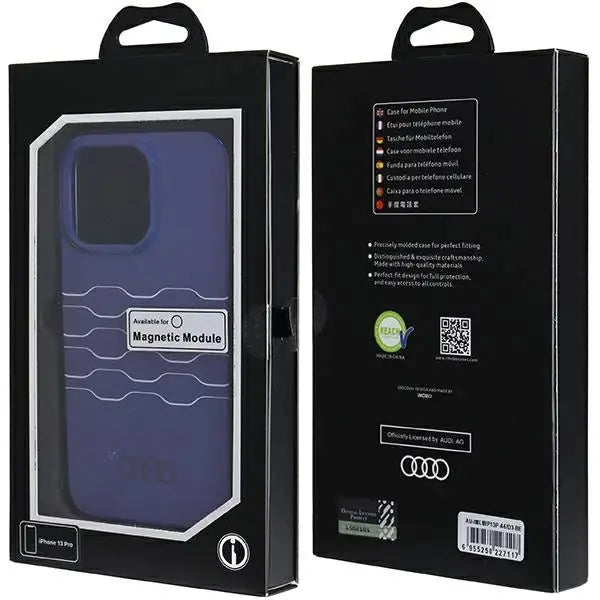 Кейс Audi IML MagSafe за iPhone 13 Pro / син