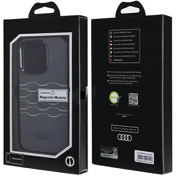 Кейс Audi IML MagSafe за iPhone 14 Pro черен