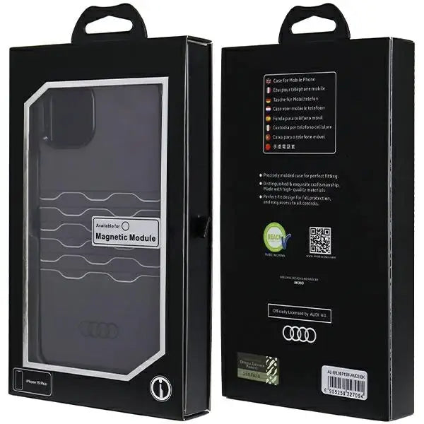 Кейс Audi IML MagSafe за iPhone 15 Plus / 14 черен