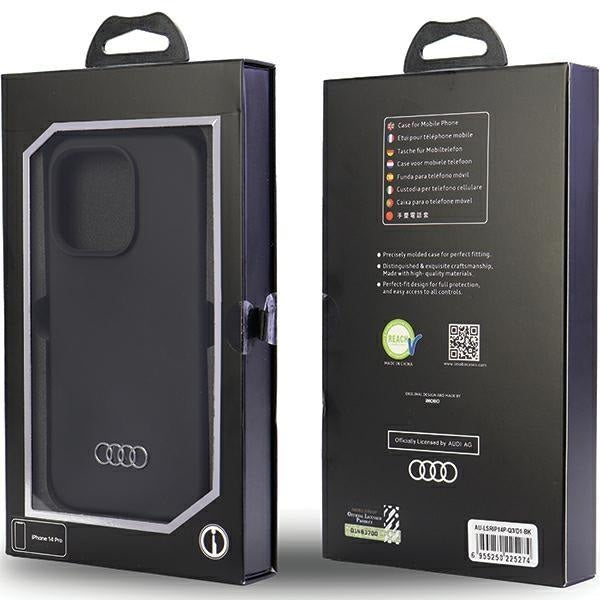Кейс Audi Silicone Case за iPhone 14 Pro 6.1 черен / черен