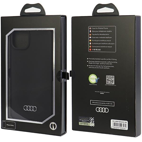 Кейс Audi Silicone Case за iPhone 15 Plus 6.7 черен / черен