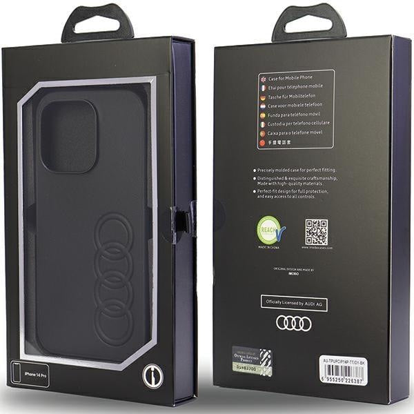 Кейс Audi Synthetic Leather за iPhone 14 Pro 6.1 черен /