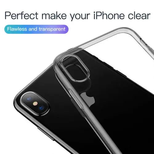 Кейс Baseus Simplicity за iPhone Xs прозрачен / черен