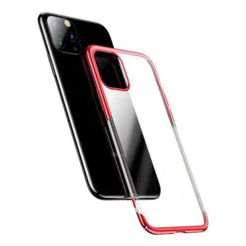 Кейс Baseus за iPhone 11 Pro прозрачен/червен