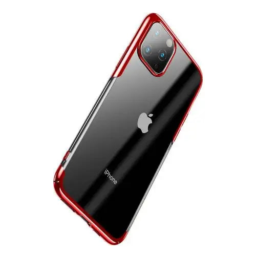 Кейс Baseus за iPhone 11 Pro прозрачен/червен
