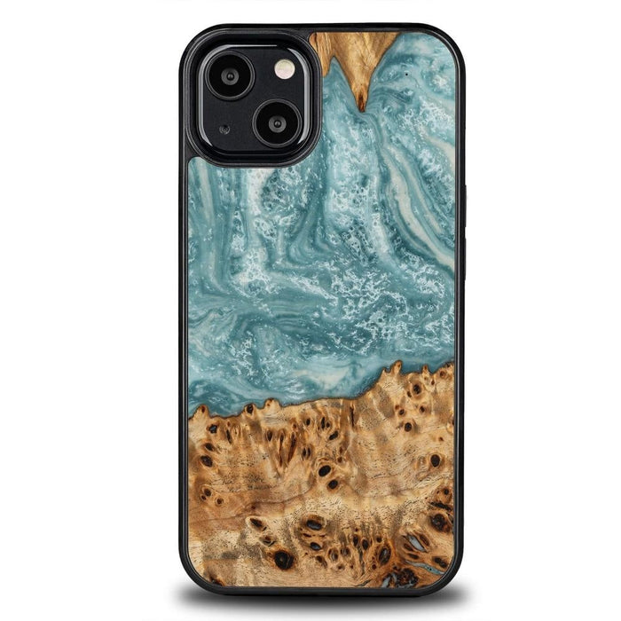 Кейс Bewood Unique Uranus за iPhone 13 синьо и бяло