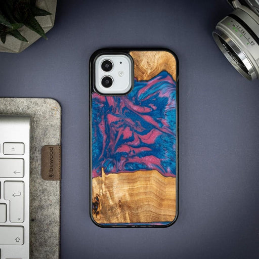 Кейс Bewood Unique Vegas за iPhone 12/12 Pro розово и синьо