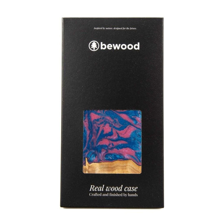 Кейс Bewood Unique Vegas за iPhone 13 Mini розово и синьо