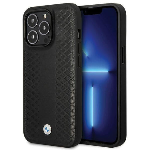 Кейс BMW BMHCP14L22RFGK за iPhone 14 Pro 6.1 черен Leather