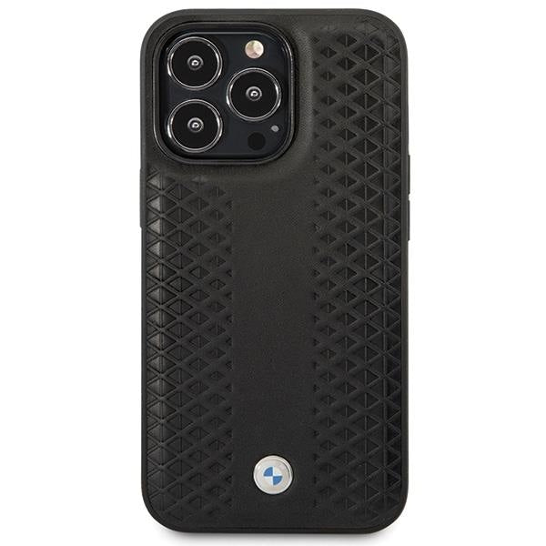 Кейс BMW BMHCP14L22RFGK за iPhone 14 Pro 6.1 черен Leather