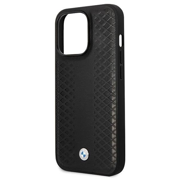 Кейс BMW BMHCP14L22RFGK за iPhone 14 Pro 6.1 черен Leather