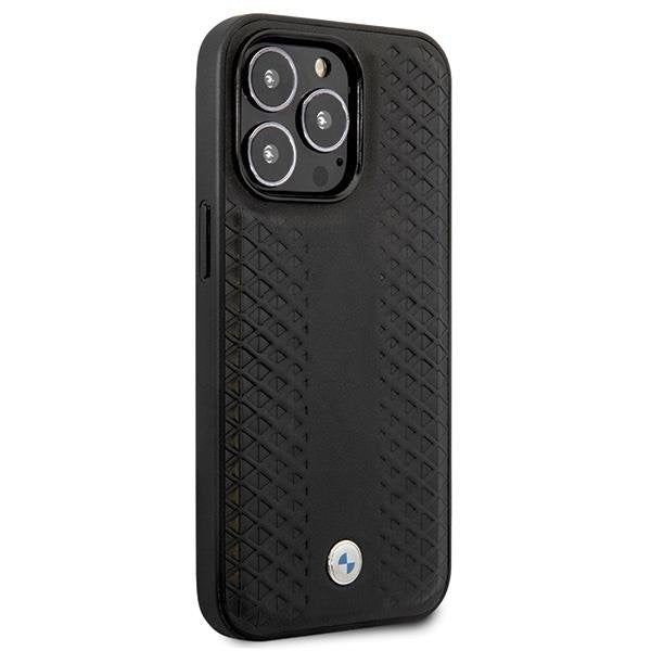 Кейс BMW BMHCP14L22RFGK за iPhone 14 Pro 6.1 черен Leather