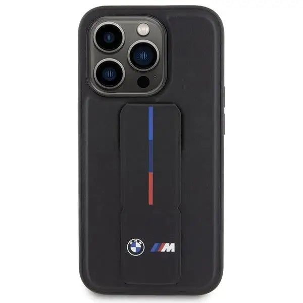 Кейс BMW Grip Hot Stamp за iPhone 15 Pro черен