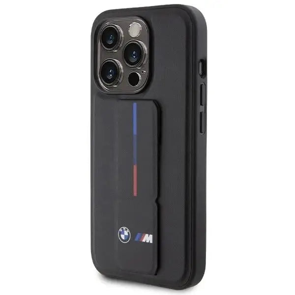 Кейс BMW Grip Hot Stamp за iPhone 15 Pro черен