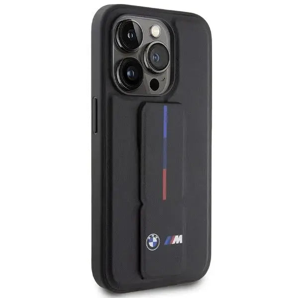 Кейс BMW Grip Hot Stamp за iPhone 15 Pro черен