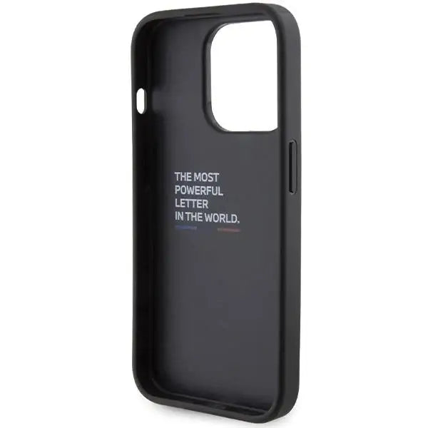 Кейс BMW Grip Hot Stamp за iPhone 15 Pro черен