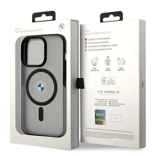 Кейс BMW IML Signature MagSafe за iPhone 15 Pro Max черен