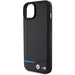 Кейс BMW Leather Carbon за iPhone 15 Plus черен