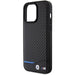 Кейс BMW Leather Carbon за iPhone 15 Pro Max черен