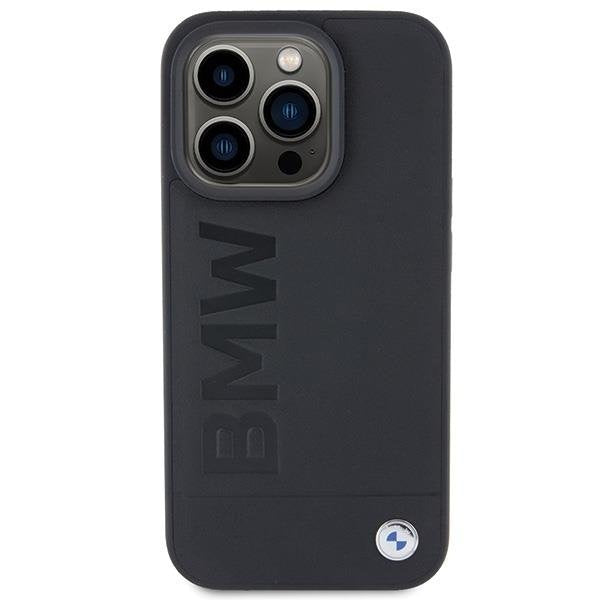 Кейс BMW Leather Hot Stamp за iPhone 15 Pro Max черен