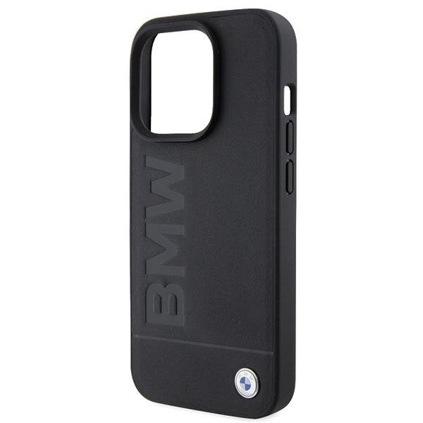 Кейс BMW Leather Hot Stamp за iPhone 15 Pro Max черен